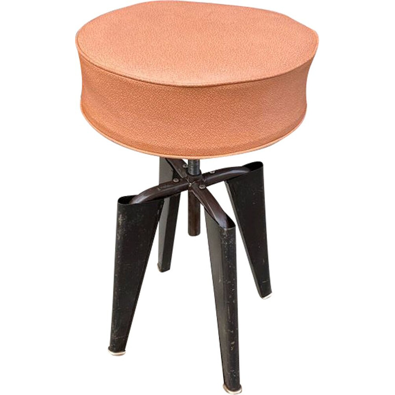 Vintage Janville J.Leleu and J.Prouvé stool 1945