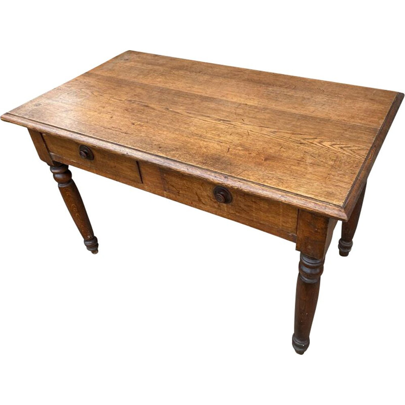 Vintage solid oak farm desk or table