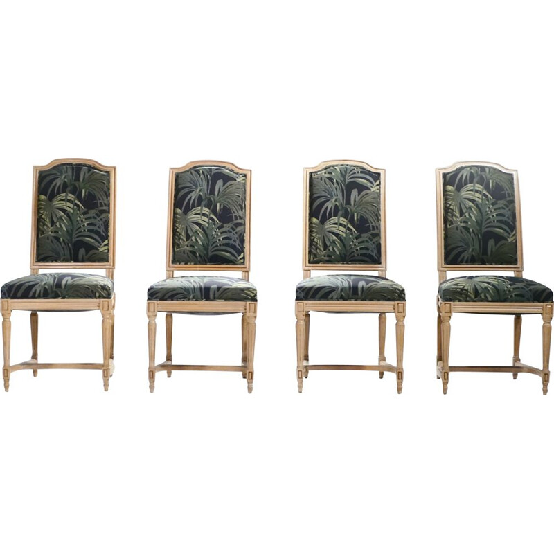 Set van 4 vintage Louis XV stoelen 1950