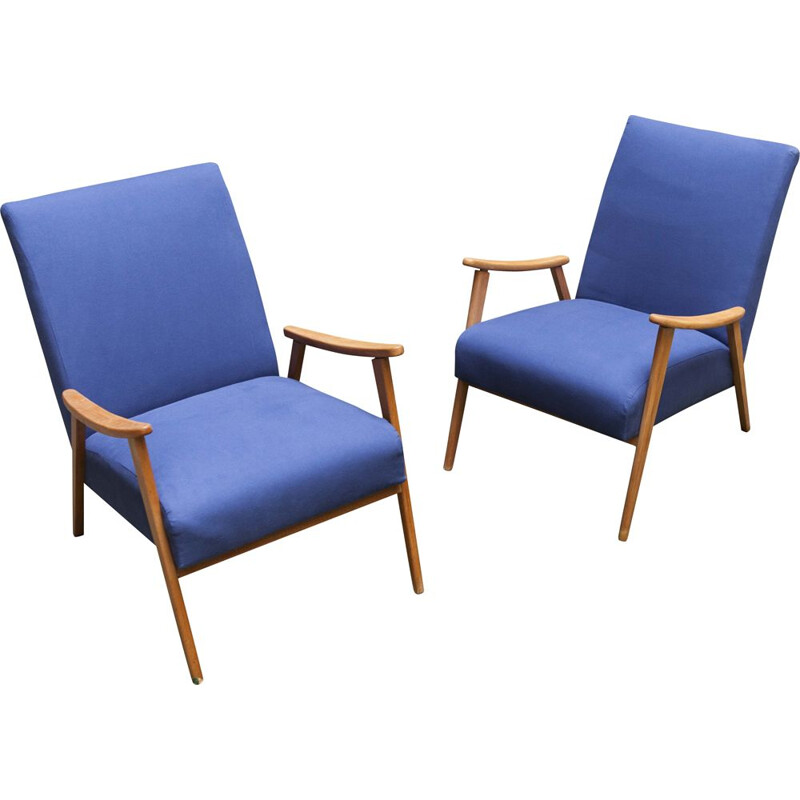 Pair of vintage armchairs Scandinavian 1960's
