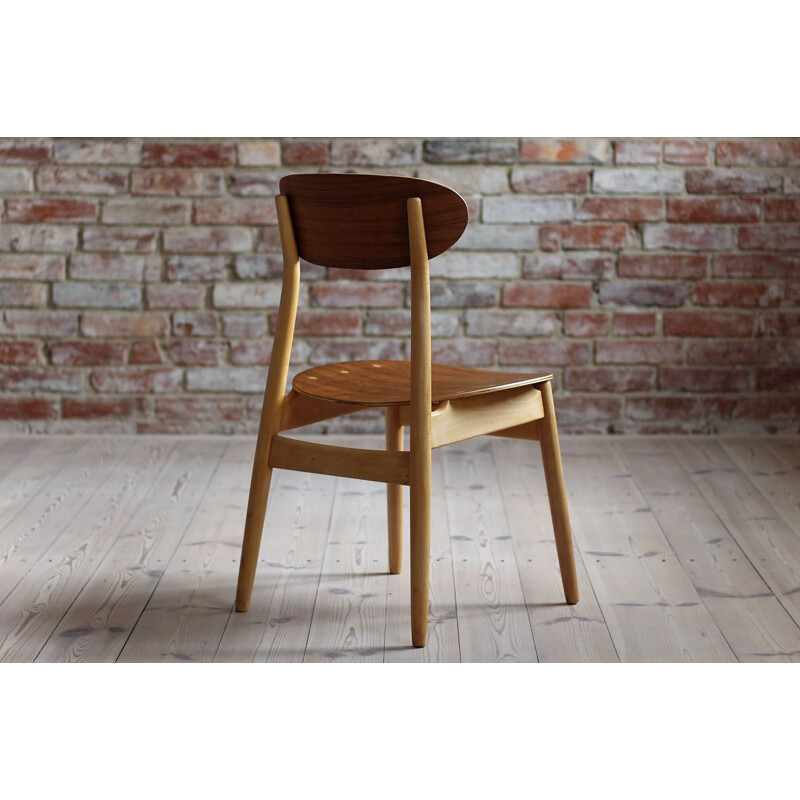 Set of 4 vintage Dining Chairs by Sven Erik Fryklund for Hagafors Stolfabrik, Sweden, 1960s