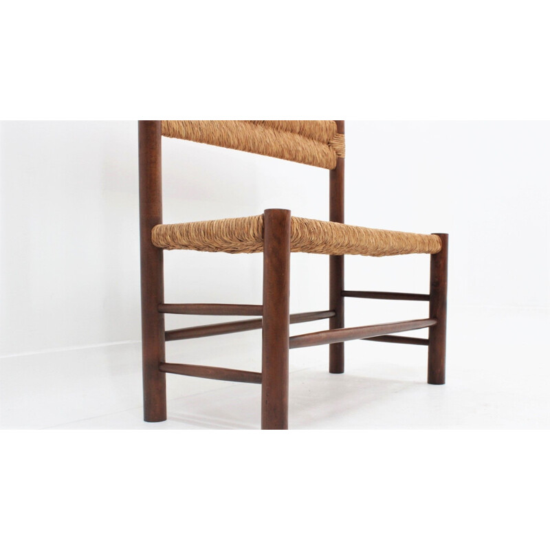 Vintage bench Charlotte Perriand Dordogne 1960s