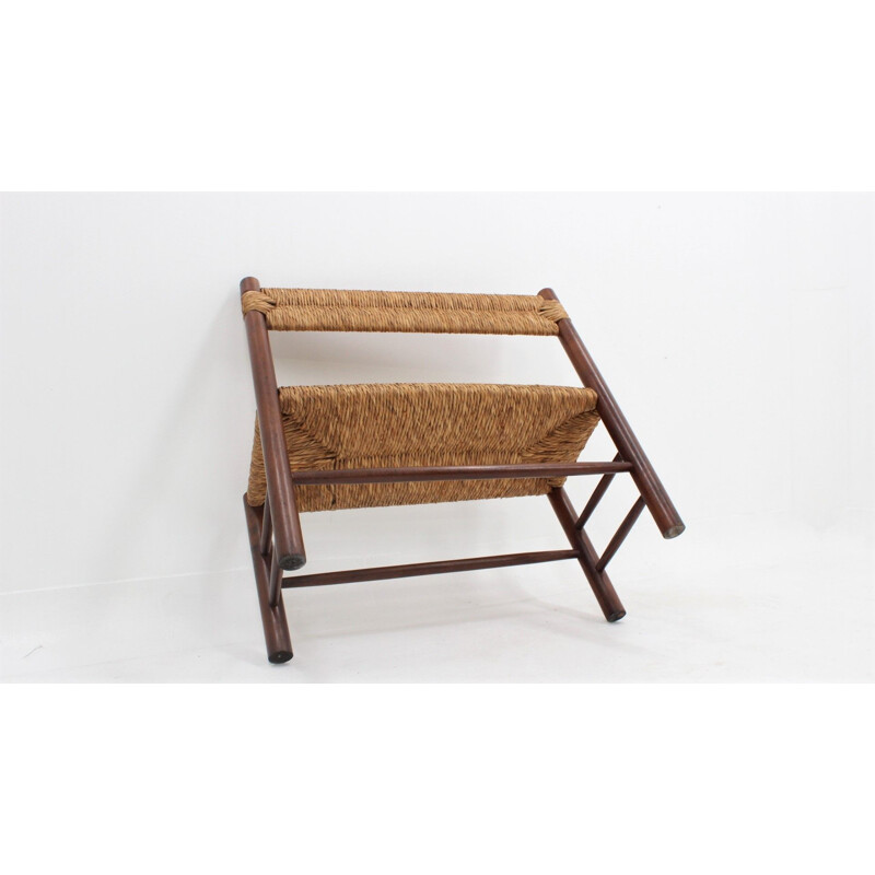 Vintage bench Charlotte Perriand Dordogne 1960s