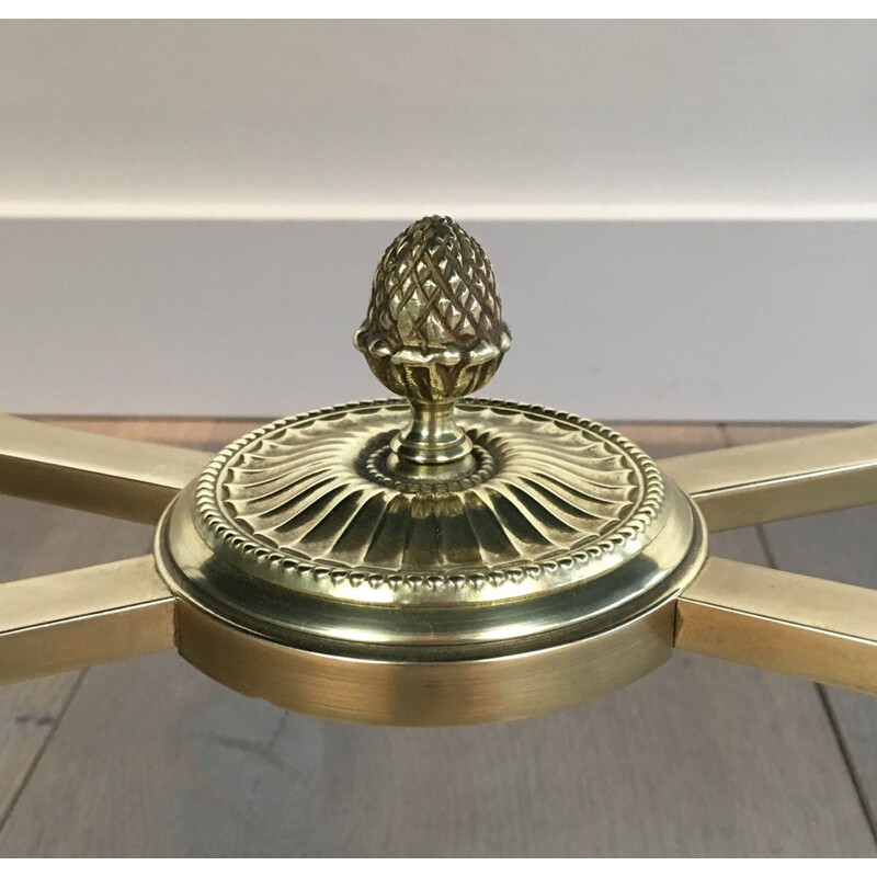 Vintage Brass Low Table Neoclassical 1940