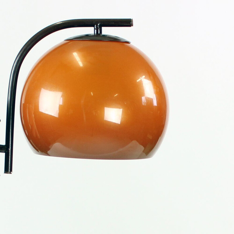 Midcentury Wall Light In Orange Color, Hungary 1970s