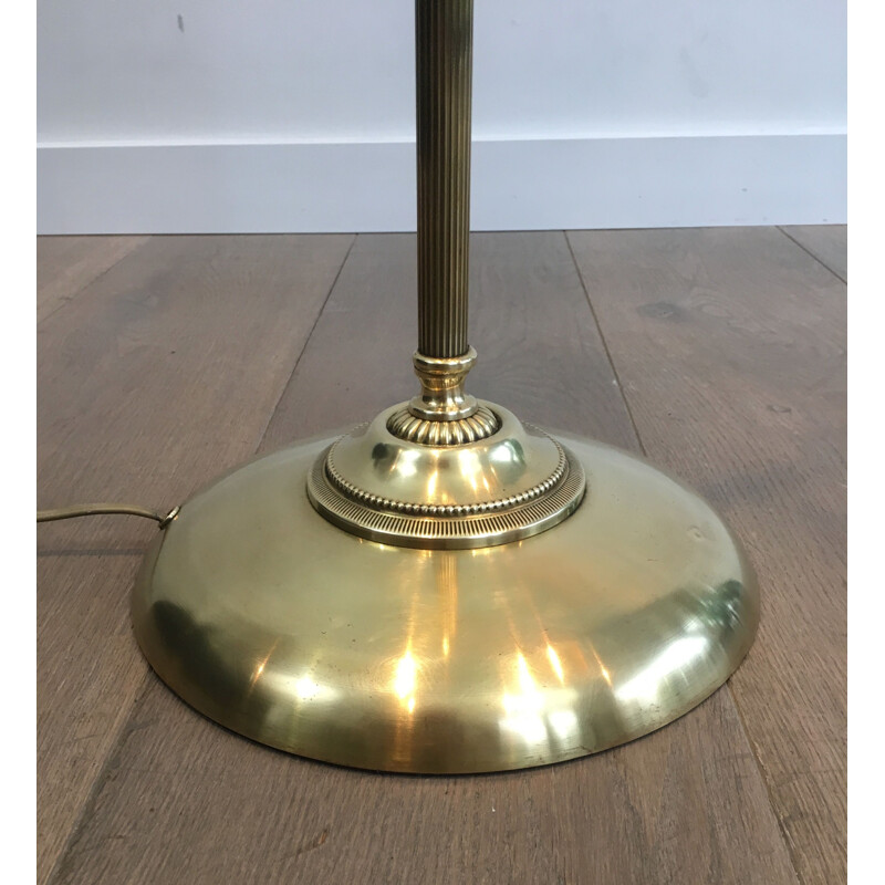 Vintage brass floor lamp, France 1940