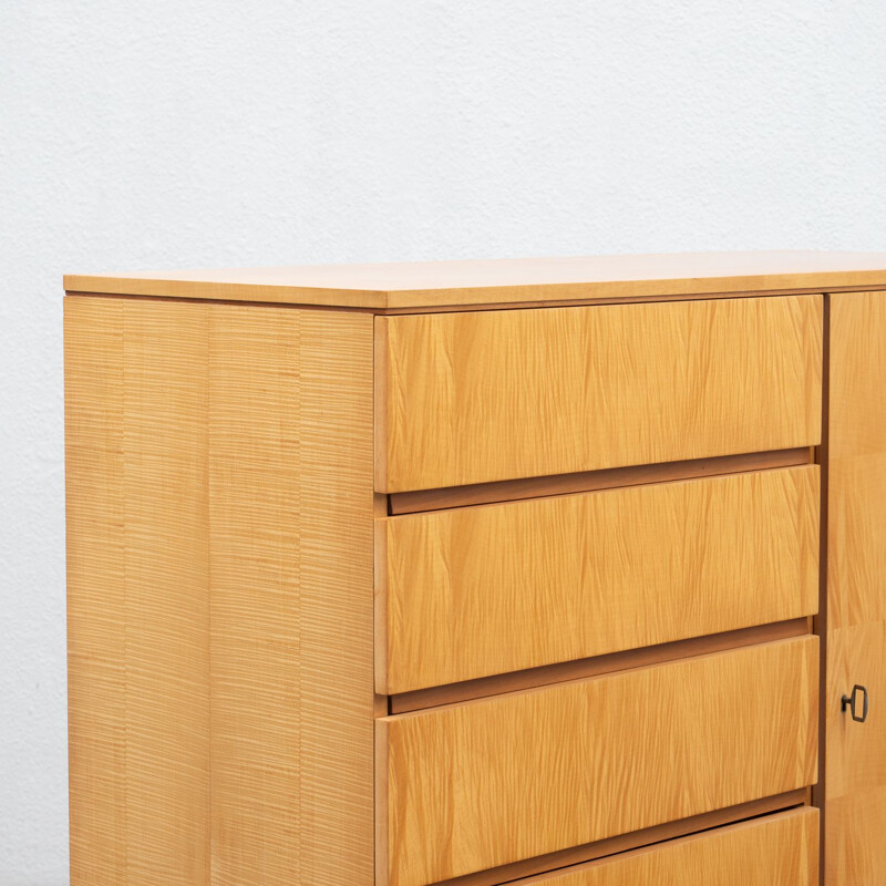 Small vintage highboard, maple 1950s