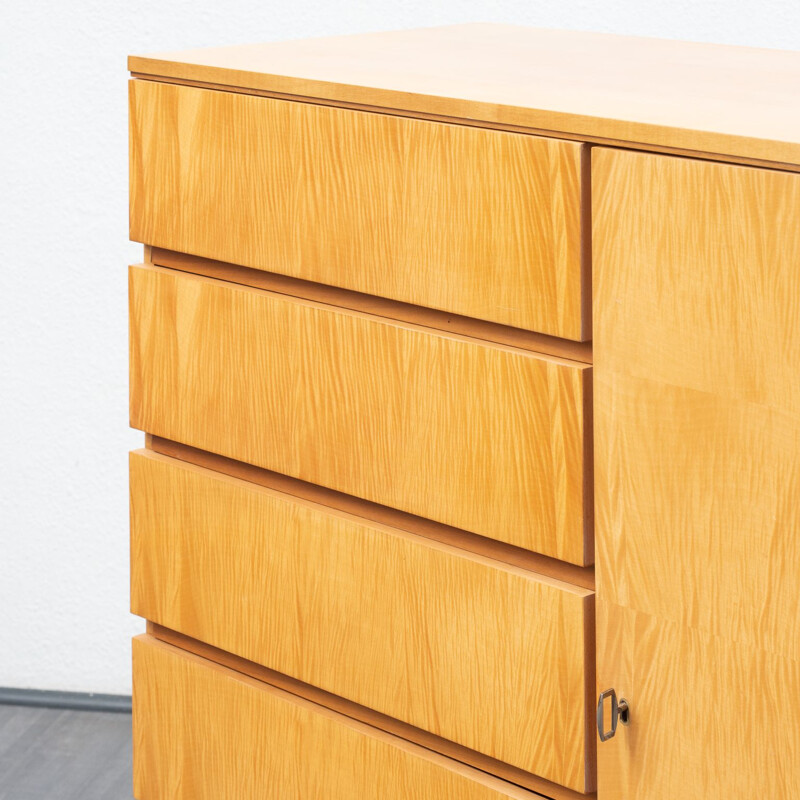 Small vintage highboard, maple 1950s