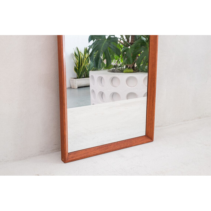 Mid-century teak mirror by A.M. Spejle danish