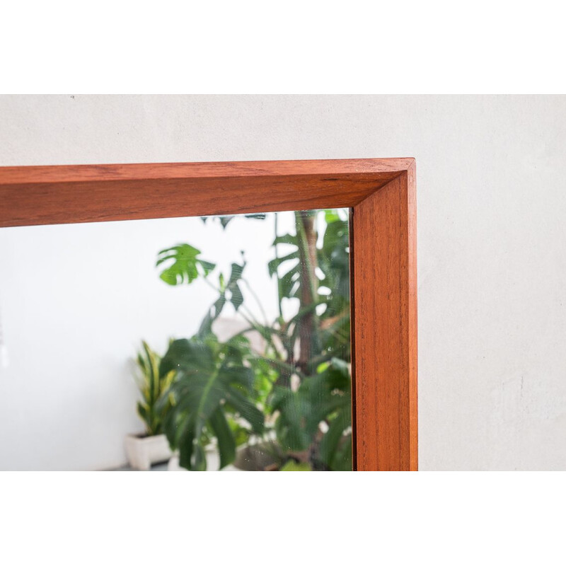 Mid-century teak mirror by A.M. Spejle danish