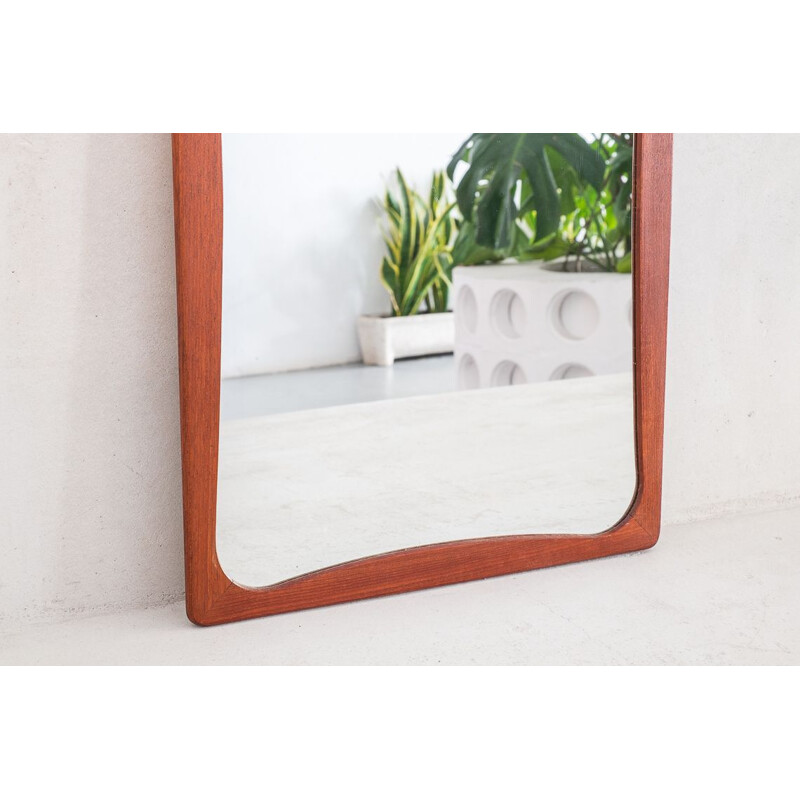 Vintage teak mirror Danish 1960s