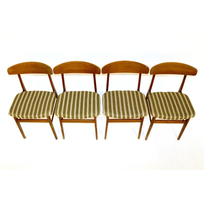 Set of 4 vintage teak chairs SAX Denmark 1960