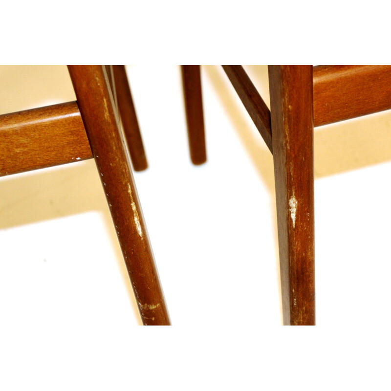 Set of 4 vintage teak chairs SAX Denmark 1960