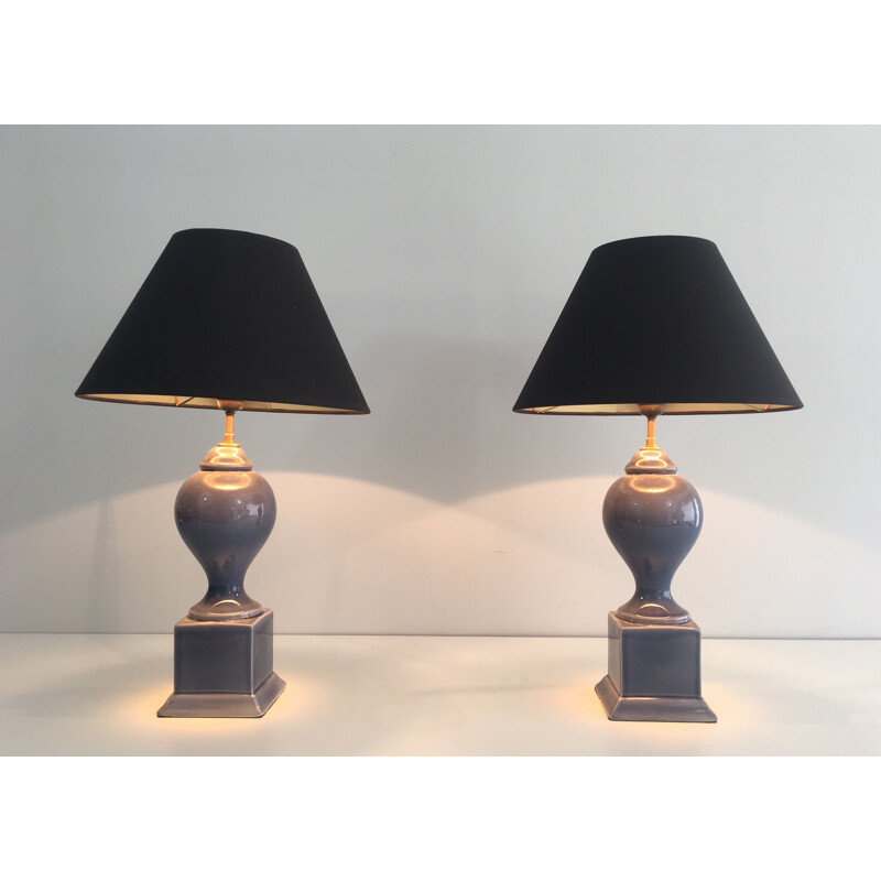 Pair of Vintage Baluster Lamps 1970