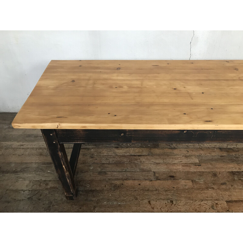 Vintage farm table fir tree country bistro beginning 20th century