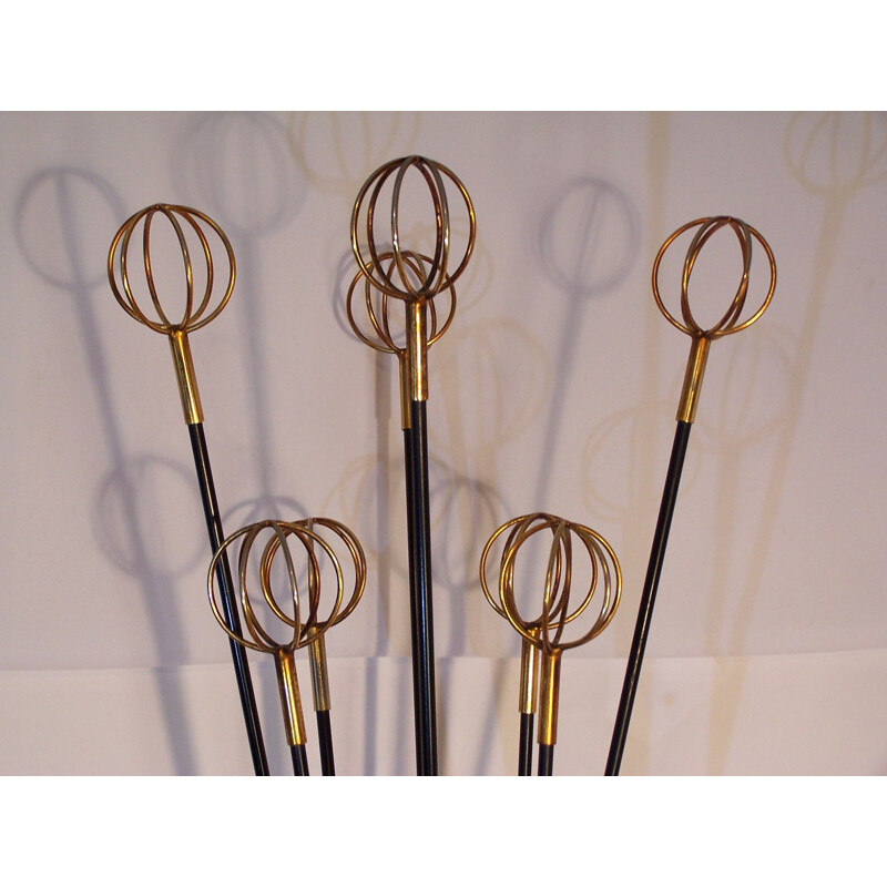 Mid-century "Géo Astrolabe" coat rack, Roger FERAUD - 1950s