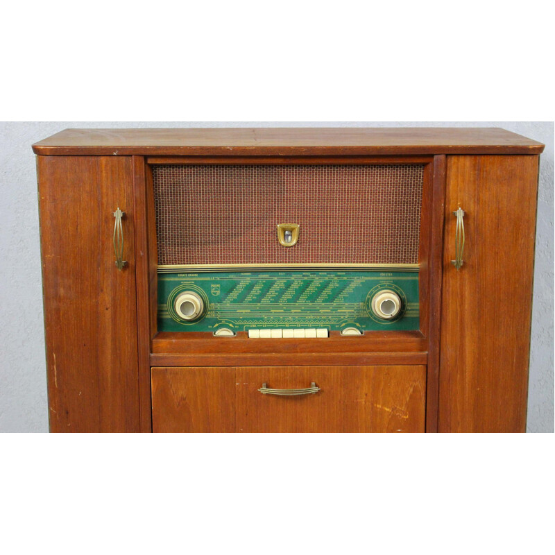 Vintage Teak Radio Buffet, 1960s