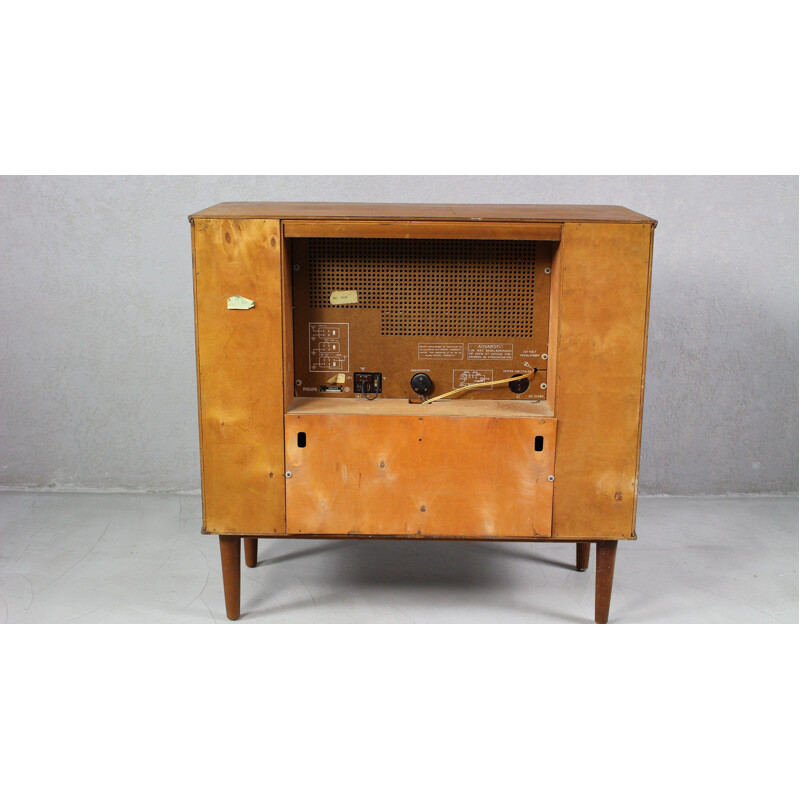 Vintage Teak Radio Buffet, 1960s