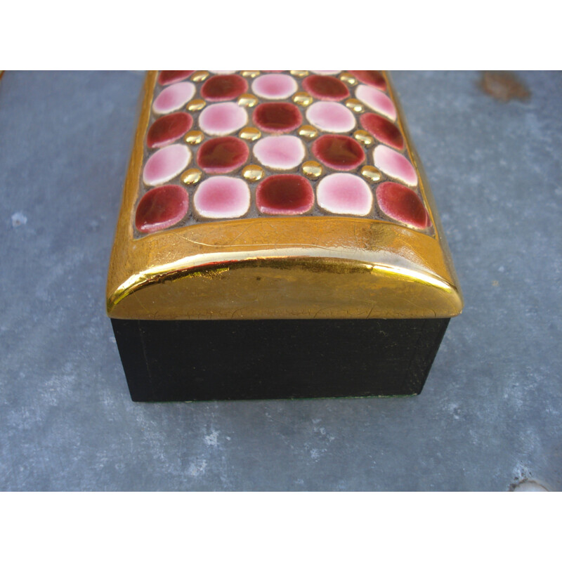 Vintage Jewelry Box Ceramic Box Francois Lembo Vallauris 1950