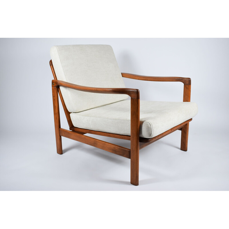 Vintage armchair beige Z.Baczyk, 1960s