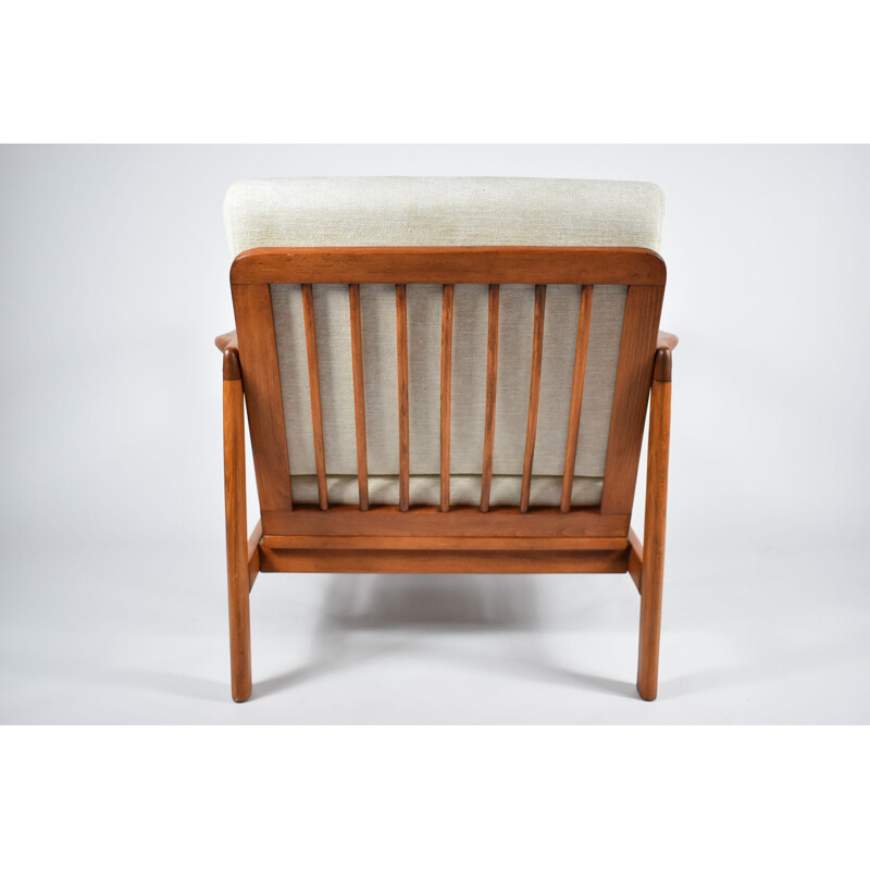 Vintage armchair beige Z.Baczyk, 1960s