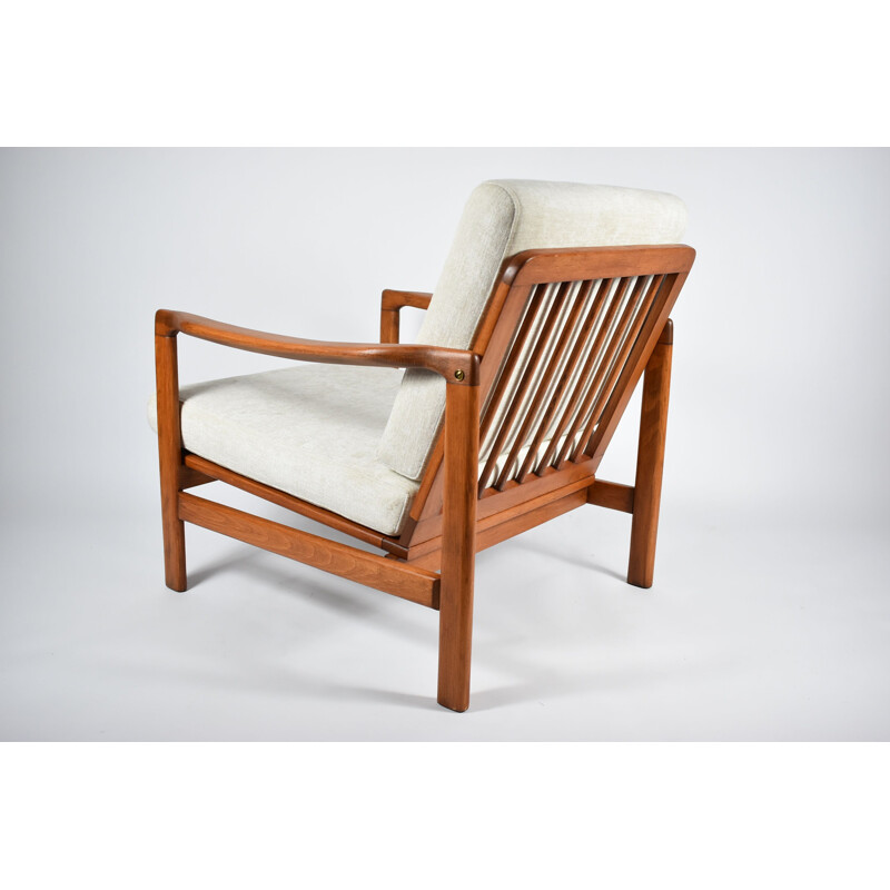 Vintage armchair beige Z.Baczyk, 1960s