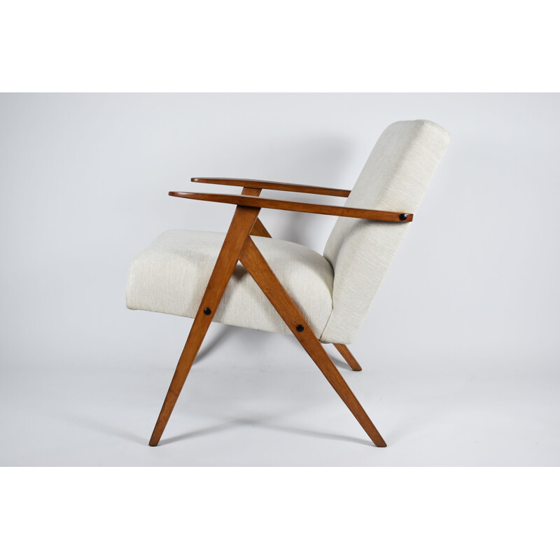 Fauteuil vintage beige 1960