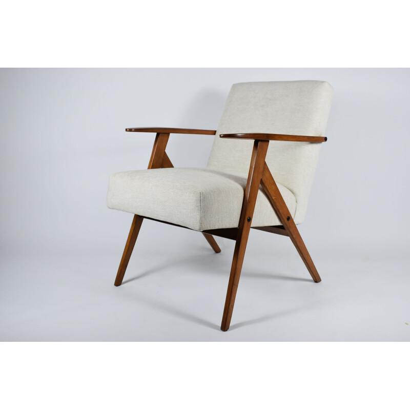 Fauteuil vintage beige 1960