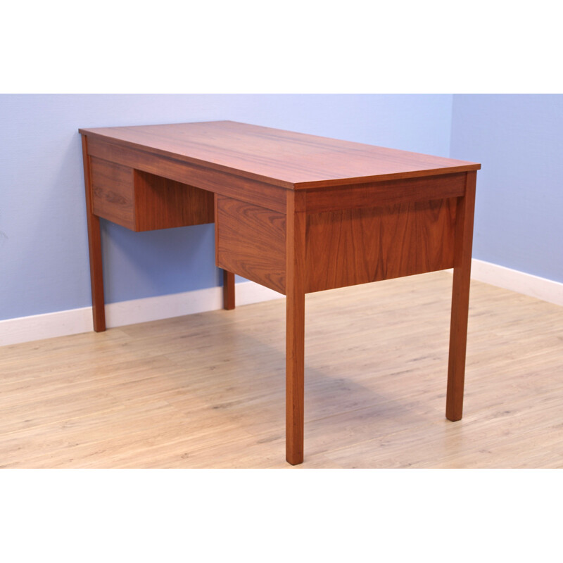 Vintage writing desk in teak by Domino Møbler Danmark 1960s