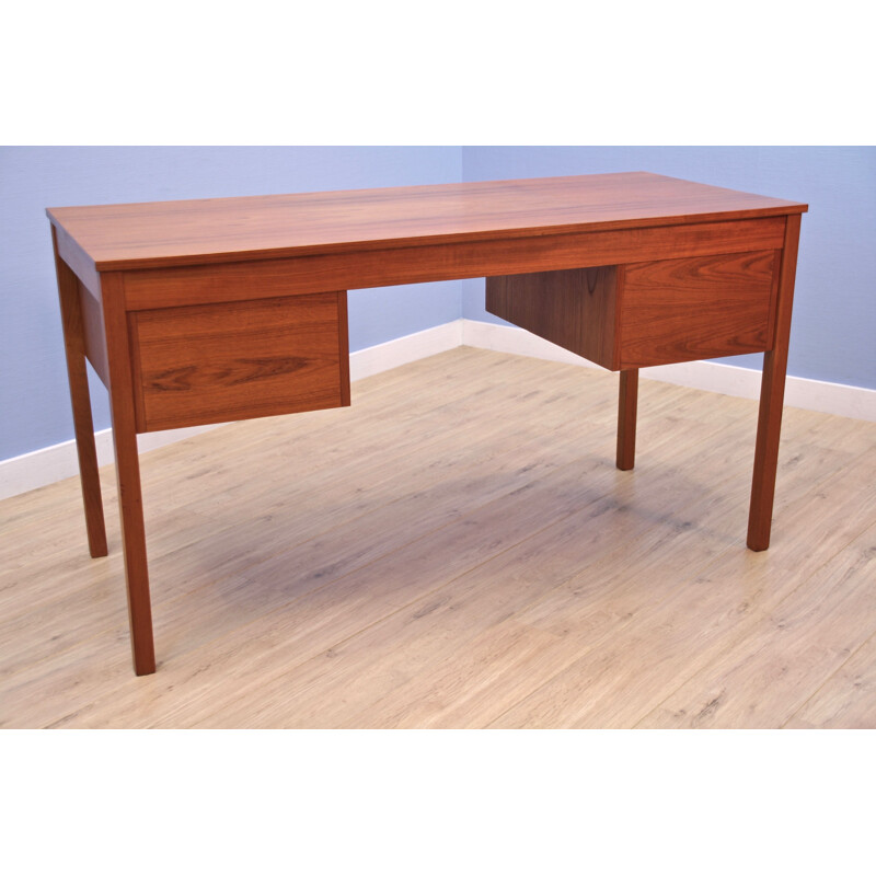 Vintage writing desk in teak by Domino Møbler Danmark 1960s