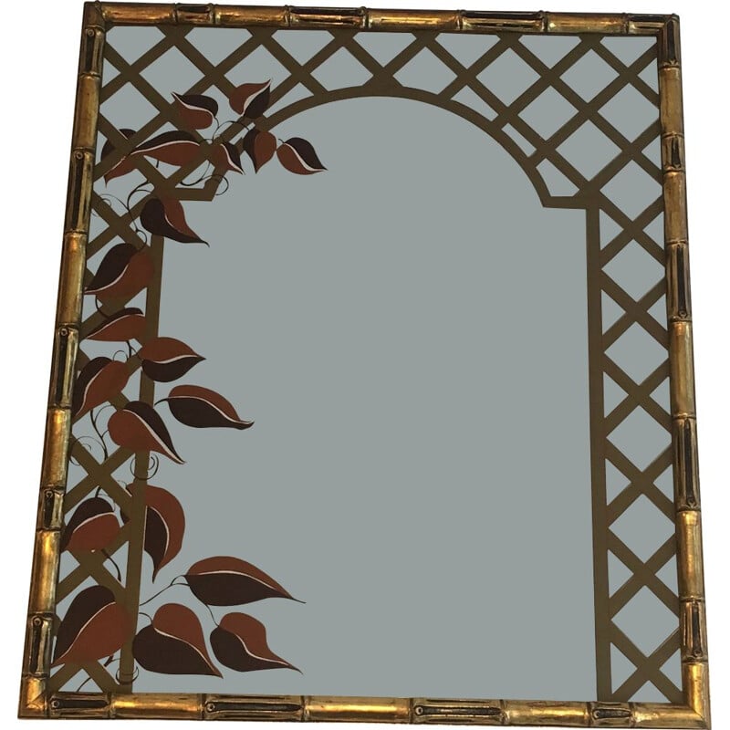 miroir vintage décoratif - bois