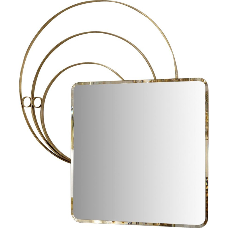 Vintage wall mirror by Luciano Frigerio, Italy 1960