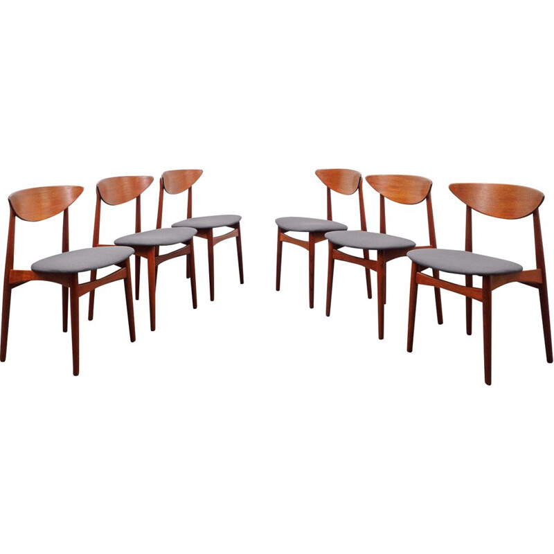 Set of 6 vintage chairs, Scandinavian 1960s