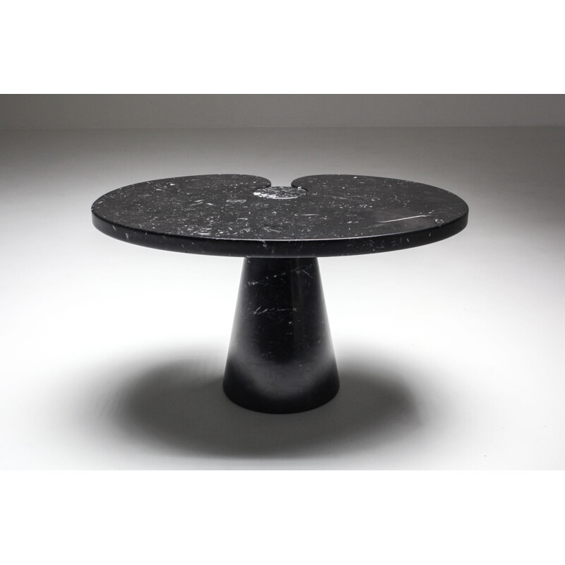 Pair of Vintage black marble Side Table Eros Mangiarotti series for Skipper 1970s