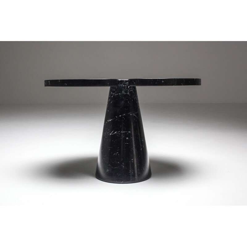 Pair of Vintage black marble Side Table Eros Mangiarotti series for Skipper 1970s