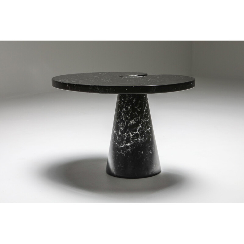 Pair of Vintage black marble Side Table Eros Mangiarotti series for Skipper 1970s