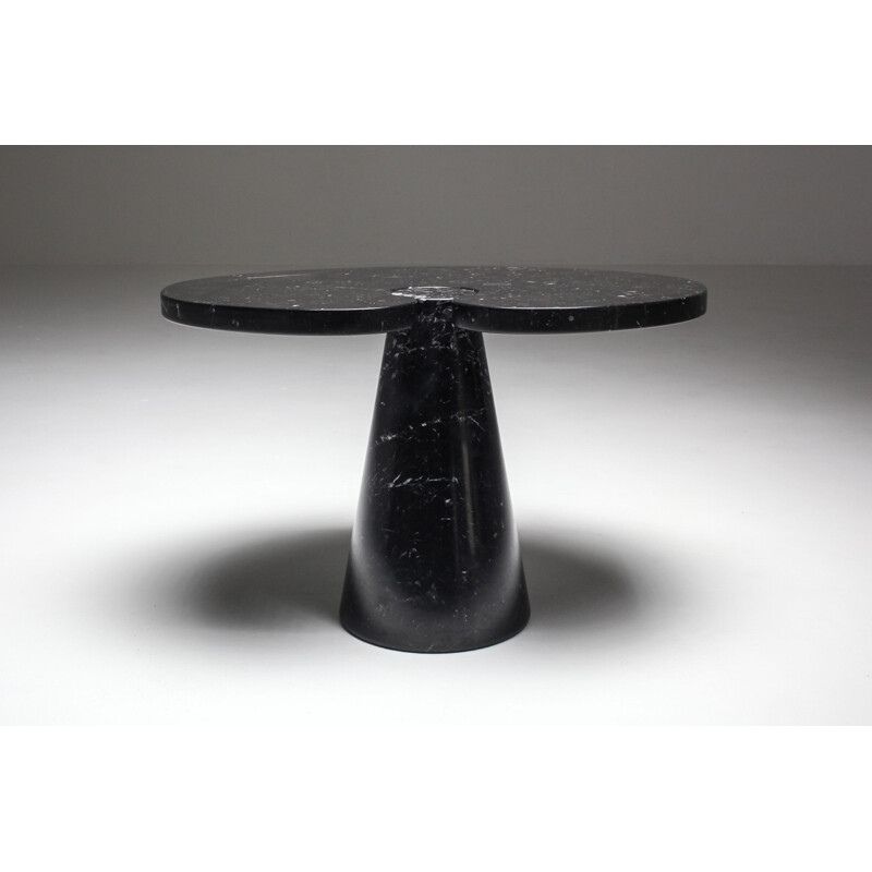 Pair of Vintage black marble Side Table Eros Mangiarotti series for Skipper 1970s