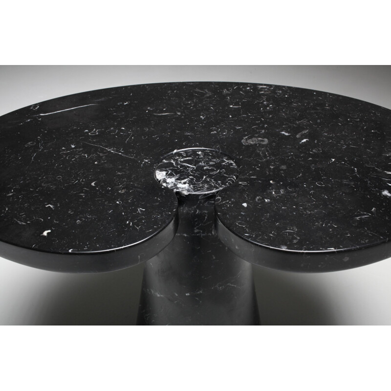Pair of Vintage black marble Side Table Eros Mangiarotti series for Skipper 1970s