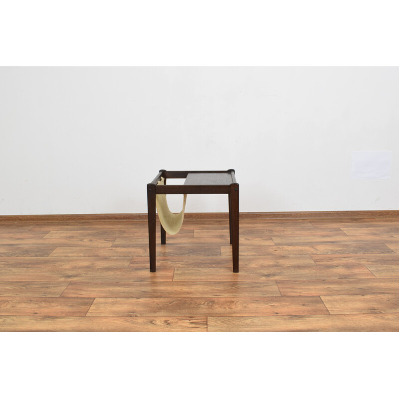 Mid Century Teak Side Table With Magazine Holder From Brdr Furbo, Danish 1960s