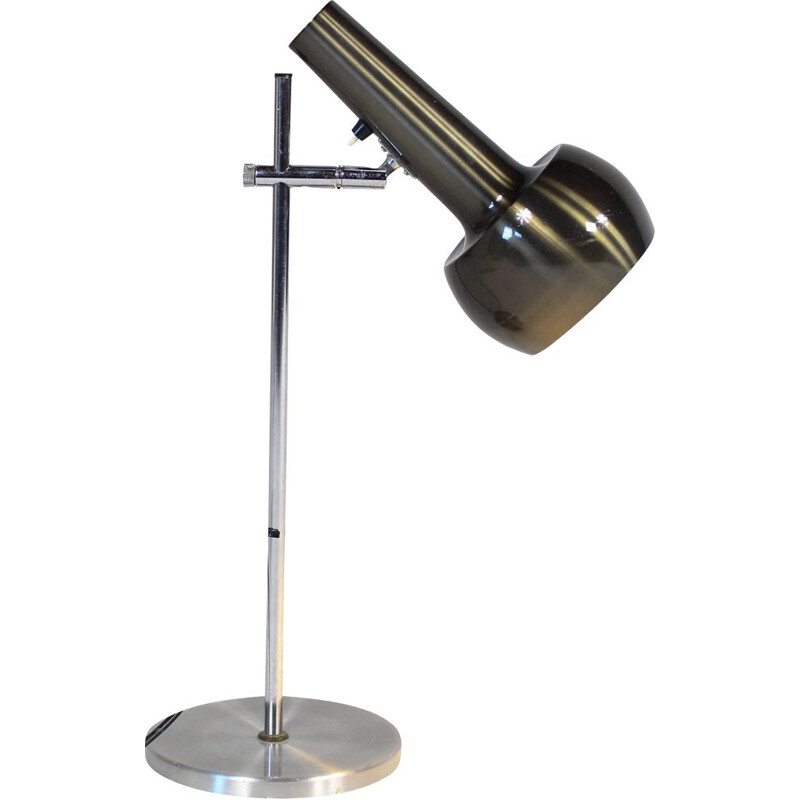 Vintage metalen tafel- of bureaulamp, Denemarken 1970