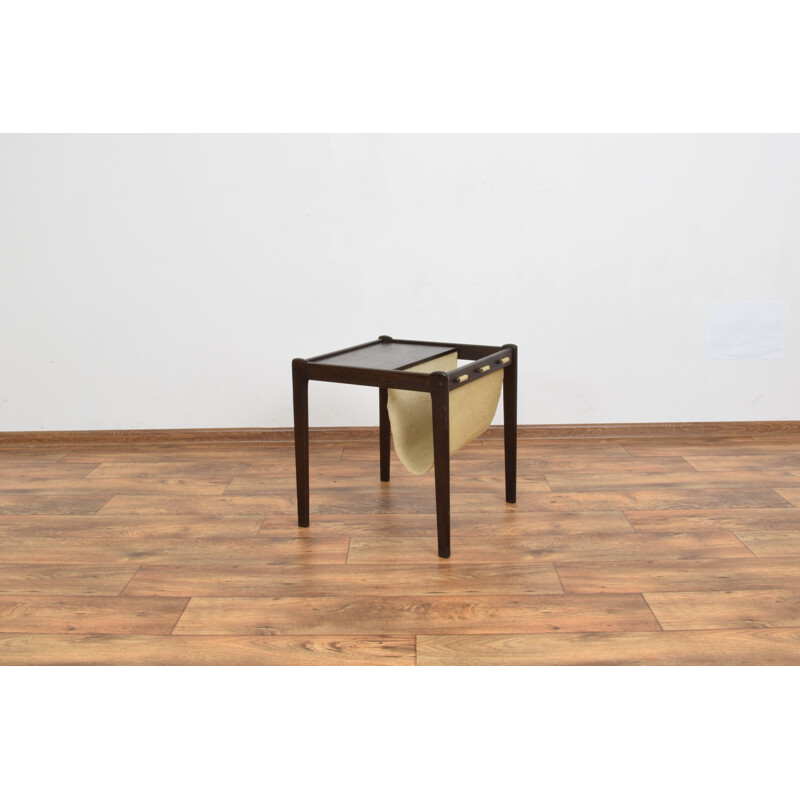 Mid Century Teak Side Table With Magazine Holder From Brdr Furbo, Danish 1960s