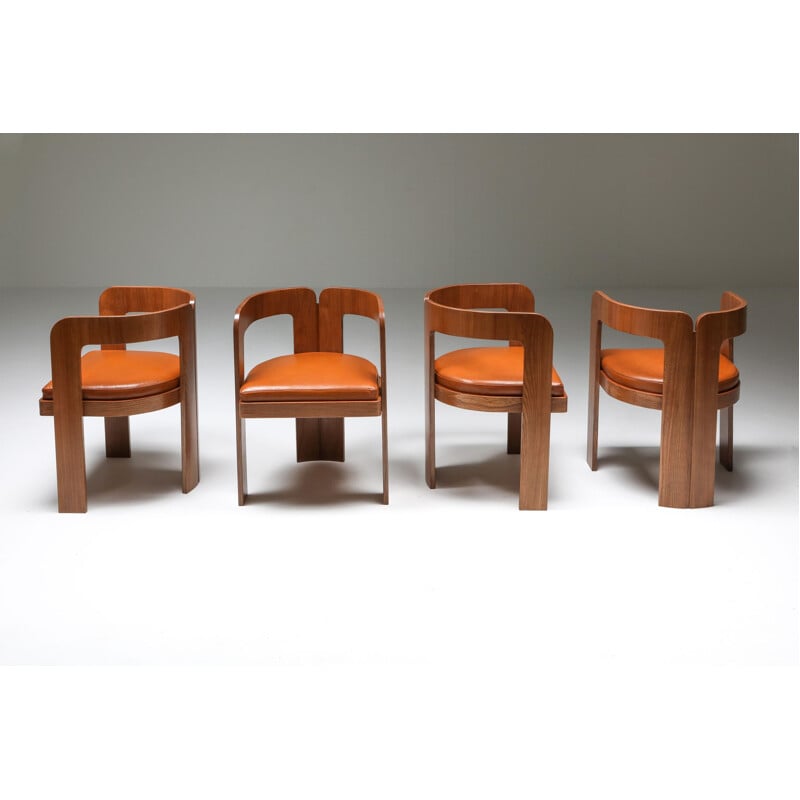 Set of 6 Vintage Dining Chairs Marzio Cechi 1970s