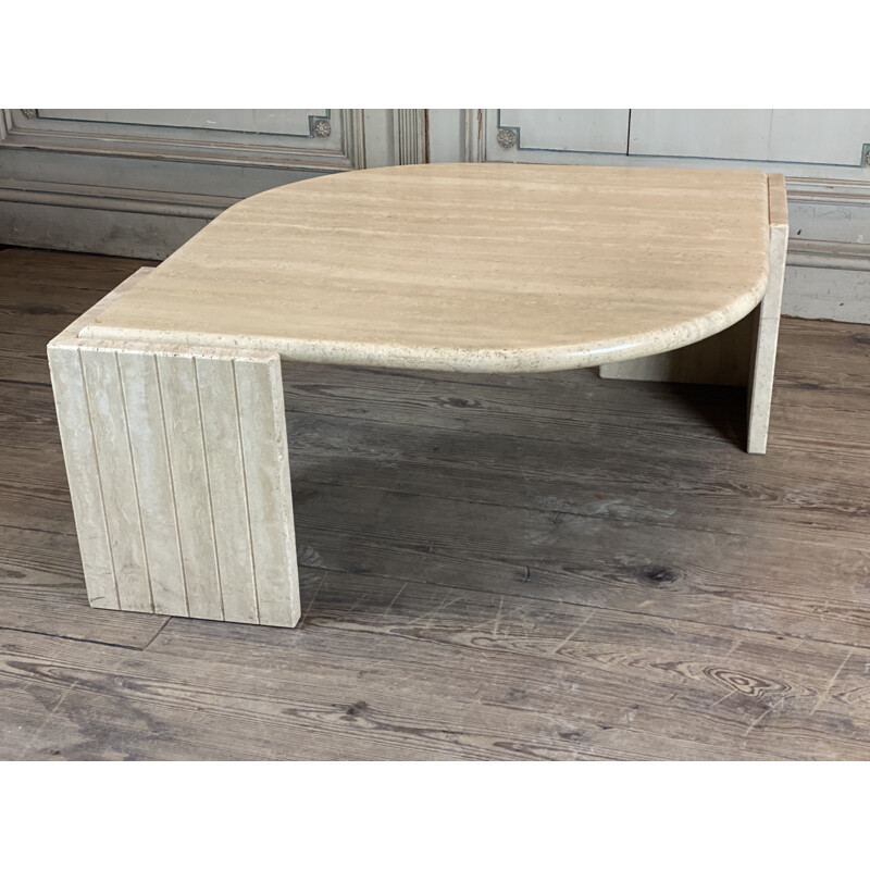 Vintage coffee table in Travertine