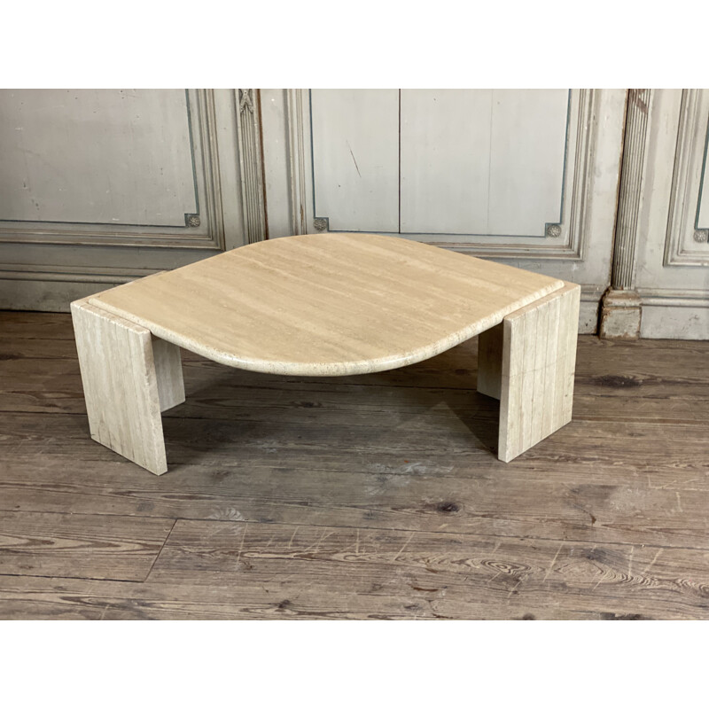 Vintage coffee table in Travertine