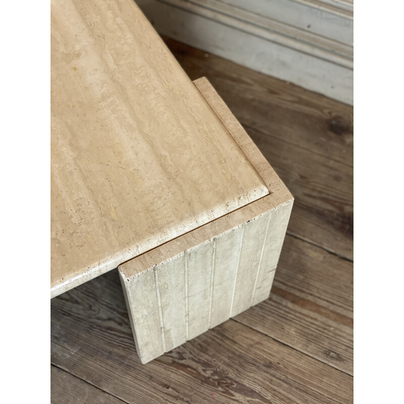 Vintage coffee table in Travertine