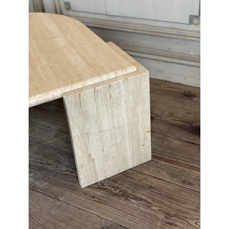 Vintage coffee table in Travertine