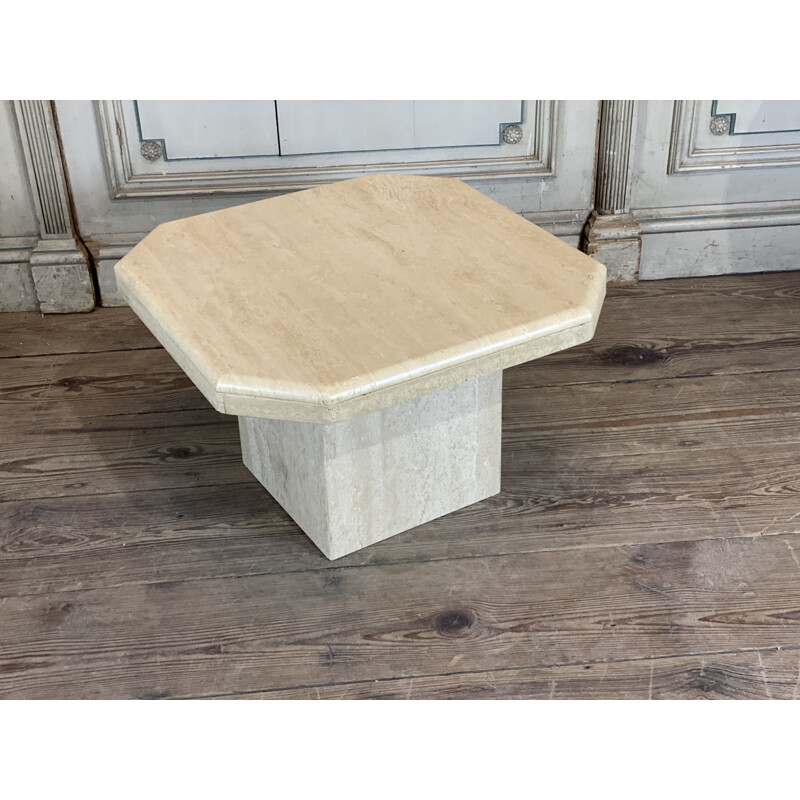 Vintage coffee table in Travertine 