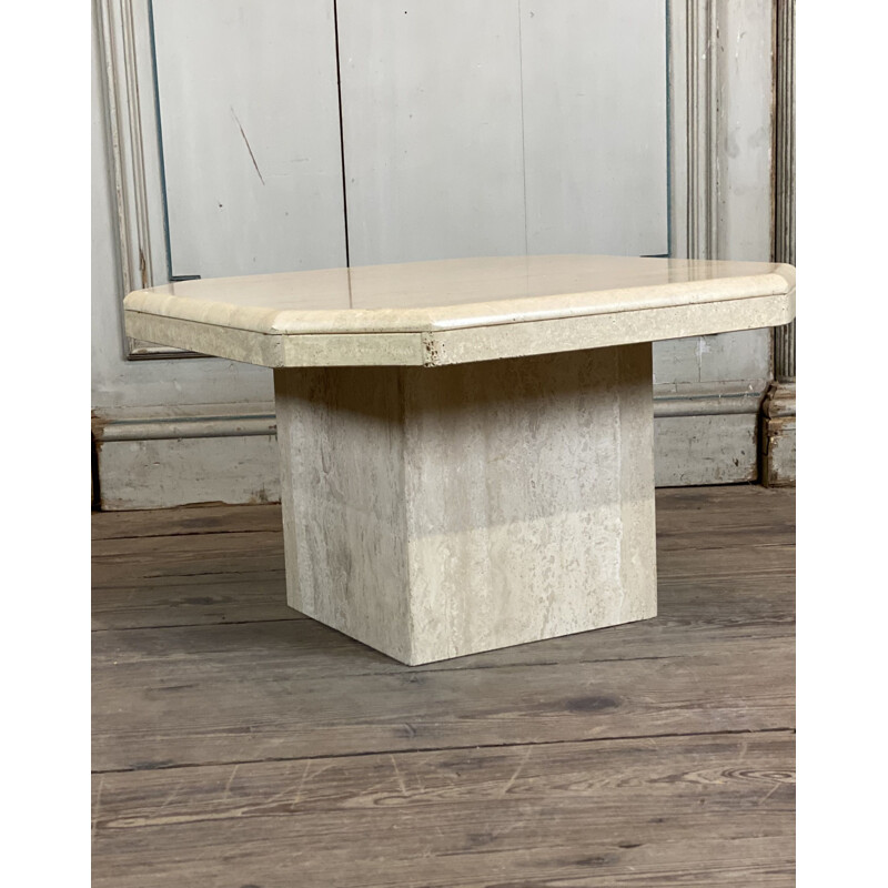 Vintage coffee table in Travertine 