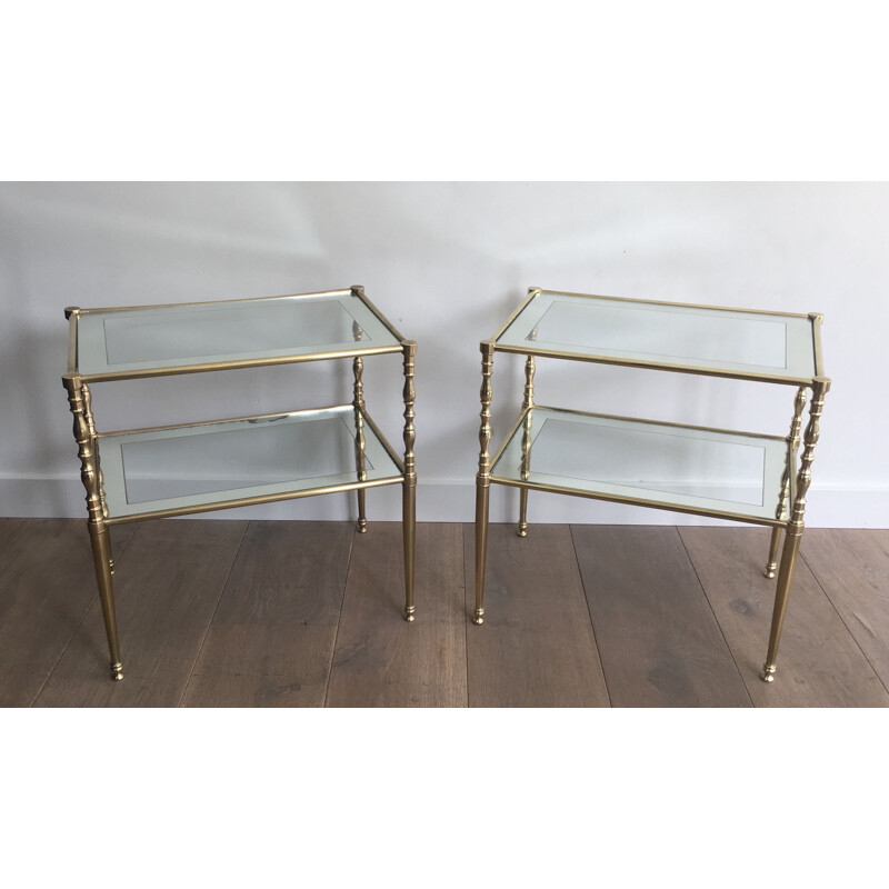 Pair of Vintage Sofa Ends Brass 1970