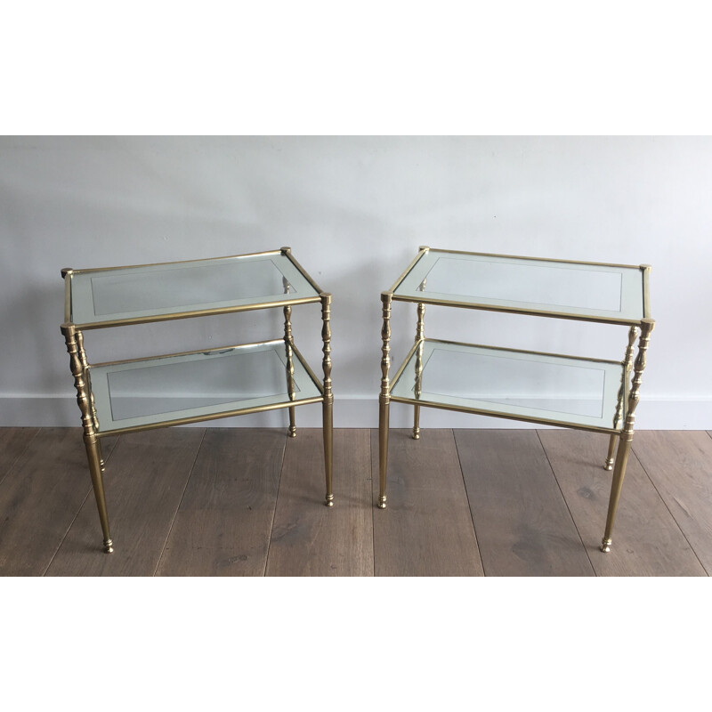 Pair of Vintage Sofa Ends Brass 1970